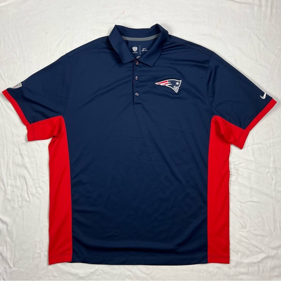 New England Patriots Nike Dri-Fit NFL Equipment Training Sideline Polo Men’s XXL - Picture 1 of 9